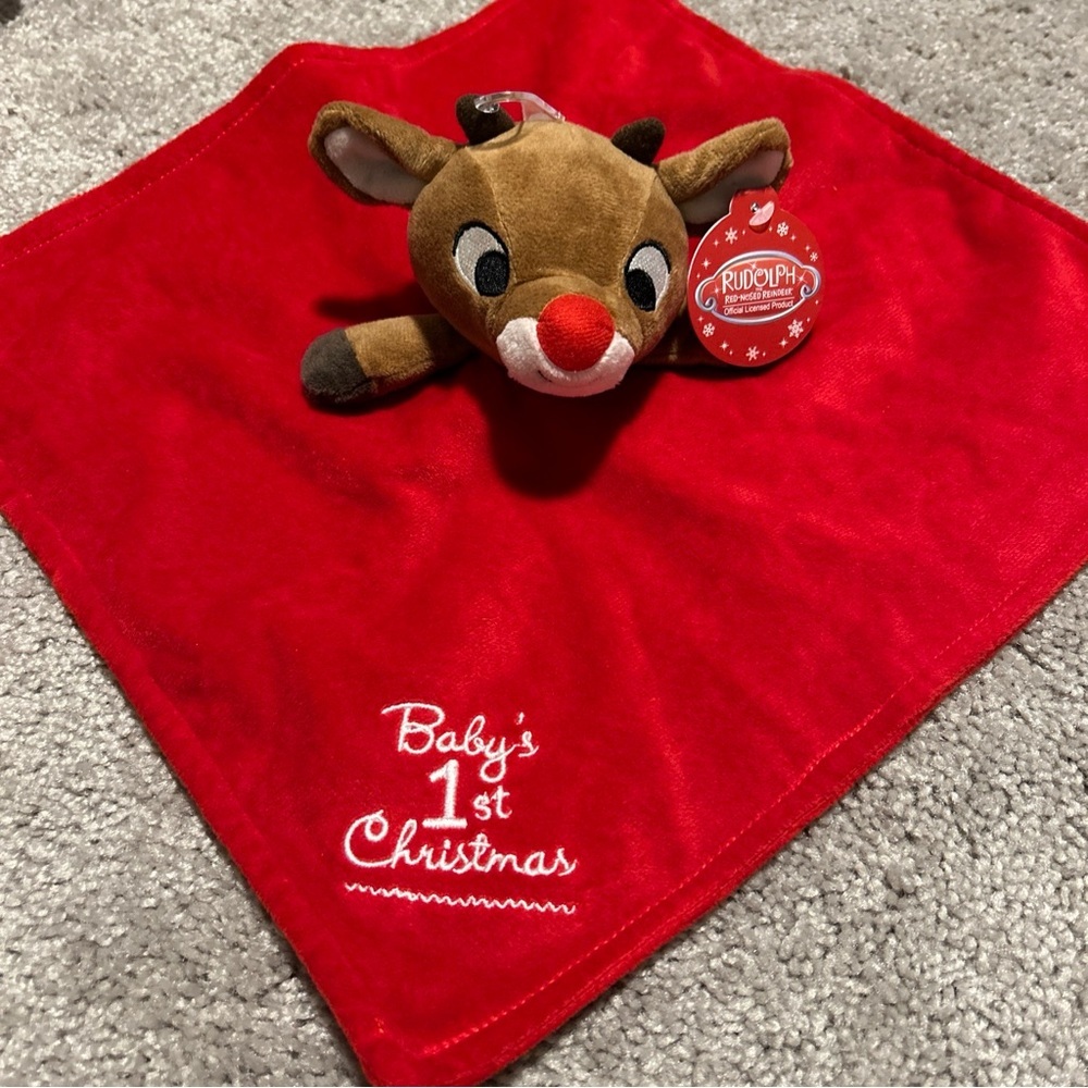 Rudolph the Red Nosed Reindeer Blanky Security Blanket NWT